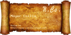 Meyer Csilla névjegykártya